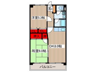 フロ－ラルＪＵＮの物件間取画像